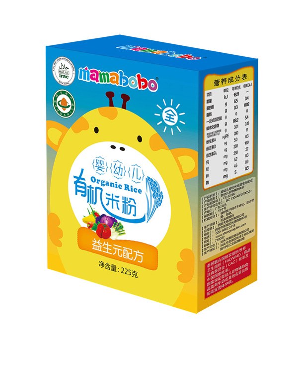 mamabobo嬰幼兒有機米粉-益生元配方