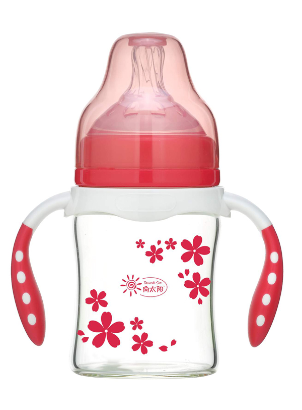向太陽奶瓶雙手柄花瓣圖案紅色.jpg 向太陽奶瓶雙手柄花瓣圖案紅色.jpg