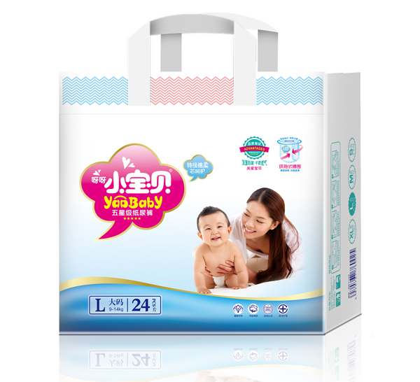 呀呀小寶貝嬰兒紙尿褲小包L碼24片