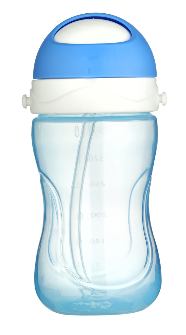 小蘋果吸管水杯 藍色