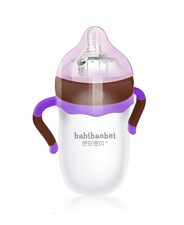 芭芘寶貝全硅膠奶瓶 紫色