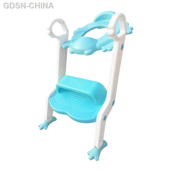 青蛙階梯式輔助座便器藍色