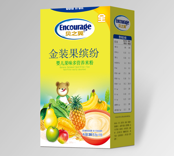 貝之翼金裝果繽紛-嬰兒果維多營養(yǎng)米粉盒裝