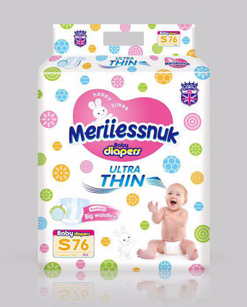 Merriesnuk沙漏大環(huán)腰紙尿褲S碼76片