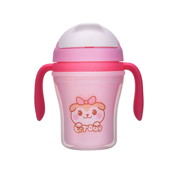 邦貝小象寶寶水杯粉色手柄款