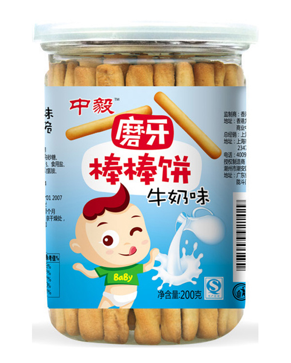 中毅磨牙棒棒餅-牛奶味