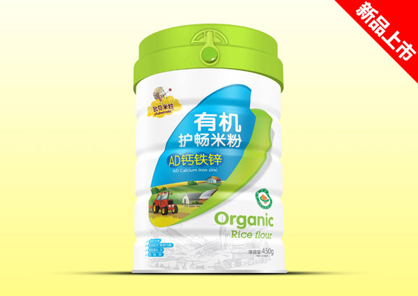 歐貝米拉有機護暢米粉-AD鈣鐵鋅罐裝