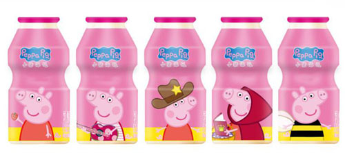 小豬佩奇乳酸菌飲品草莓味5瓶裝