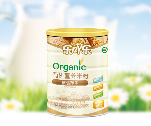 樂吖樂有機營養(yǎng)米粉核桃蓮子罐裝