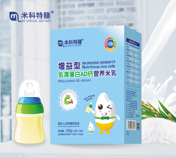 米科特膳增益型乳清蛋白AD鈣營養(yǎng)米乳-盒裝600