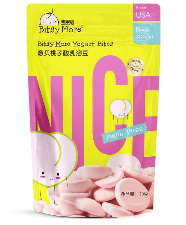 寶思加意貝桃子酸乳溶豆