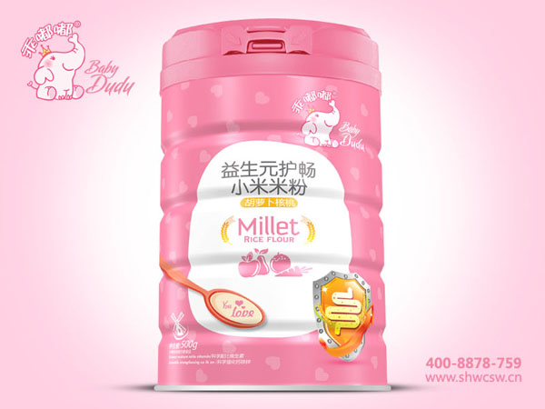 乖嘟嘟益生元護(hù)暢小米米粉-胡蘿卜核桃