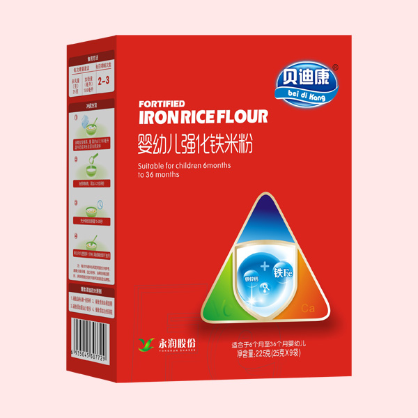 貝迪康嬰幼兒強化鐵米粉盒裝