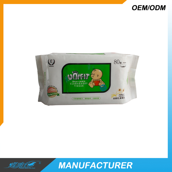 蝶雅絲80片嬰兒濕巾密封貼紙濕巾