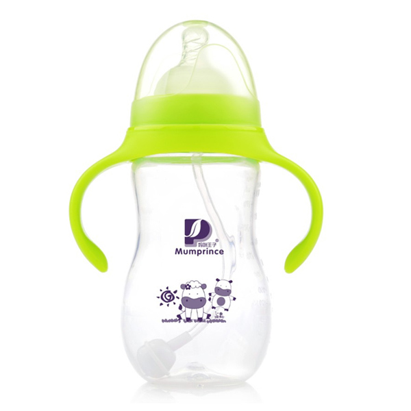 媽咪王子PP寬口自動吸奶瓶300ml 綠色