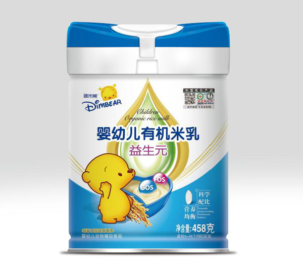 迪米熊嬰幼兒有機米乳-益生元罐裝