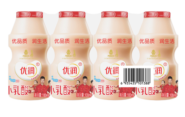 優(yōu)潤(rùn)乳酸菌飲品 100ml 草莓味 瓶標(biāo)+R