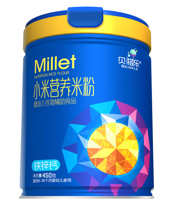 貝格樂小米營養(yǎng)米粉-鐵鋅鈣 聽裝