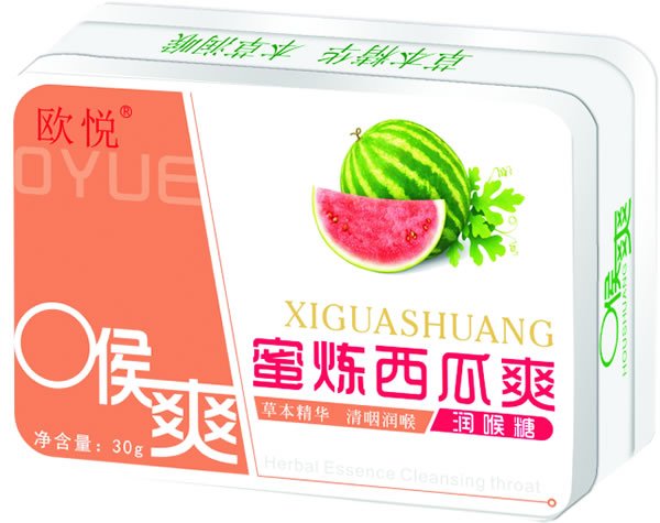 歐悅蜜煉西瓜爽潤喉糖