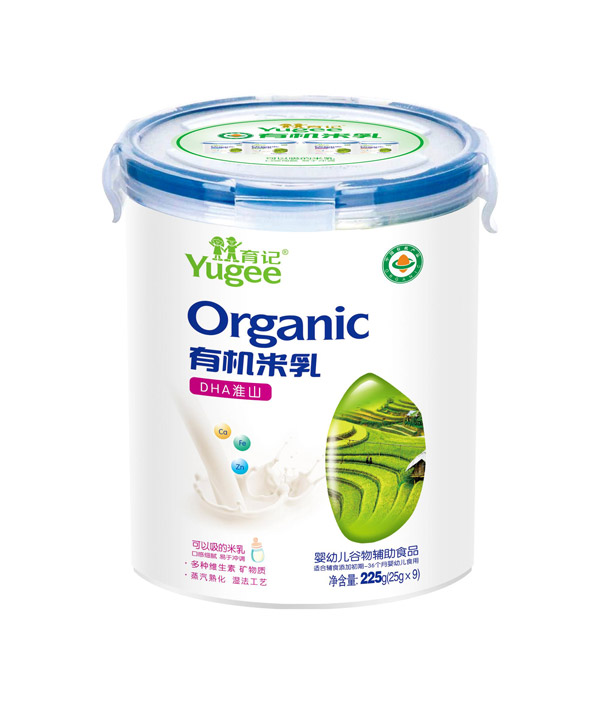 育記有機米乳-DHA淮山225克樂扣裝