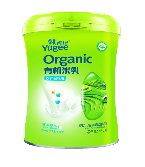 育記鐵鋅鈣核桃有機米乳450克