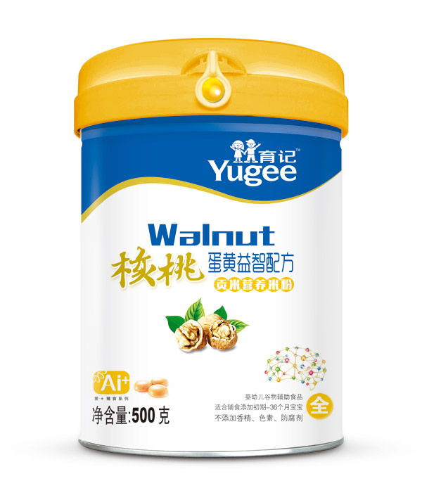 育記貢米營養(yǎng)米粉-核桃蛋黃益智配方桶裝