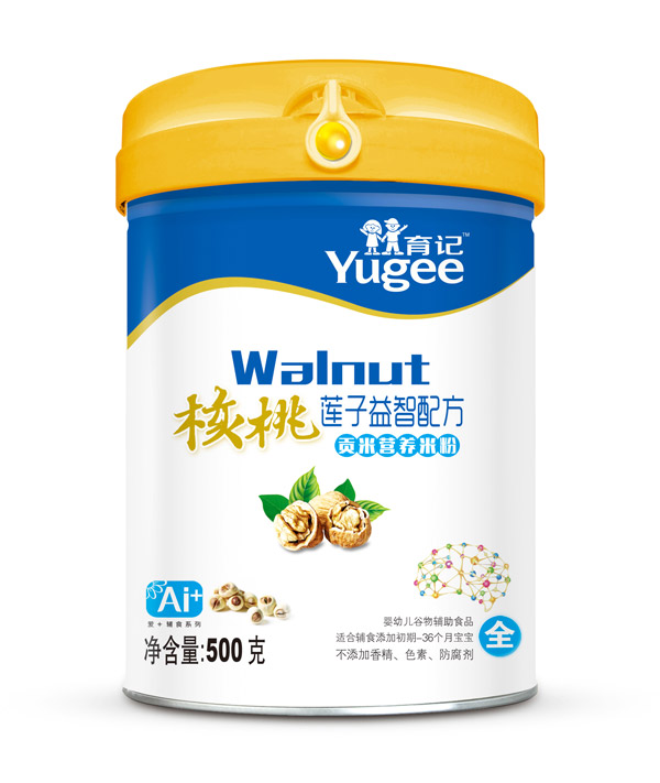 育記貢米營養(yǎng)米粉-核桃蓮子益智配方桶裝