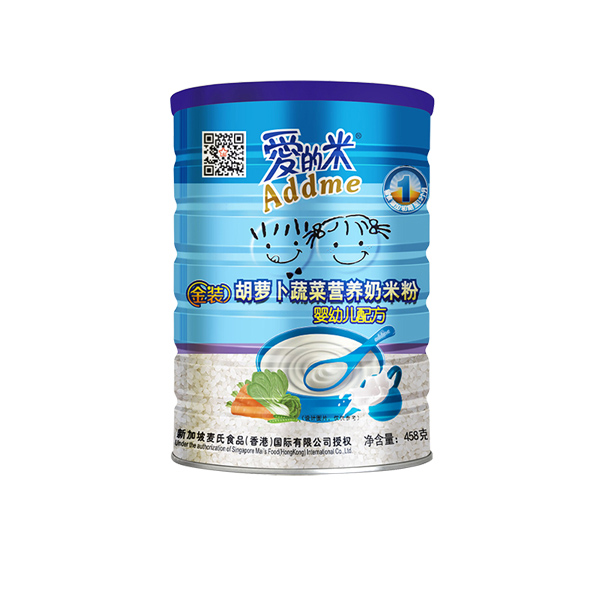 愛的米罐嬰幼兒胡蘿卜蔬菜奶米粉 458g