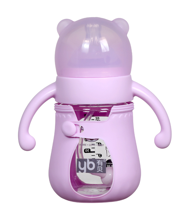 有貝玻璃奶瓶4104 紫色