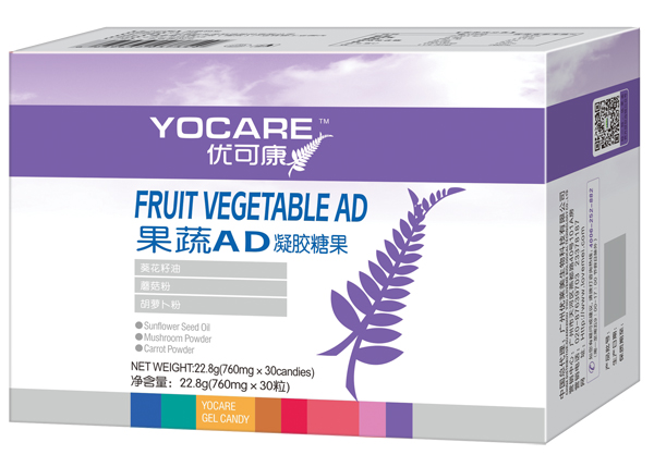 優(yōu)可康果蔬AD凝膠糖果