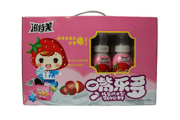 滋特美嘴樂多兒童成長(zhǎng)型乳飲料 10瓶箱裝 粉色