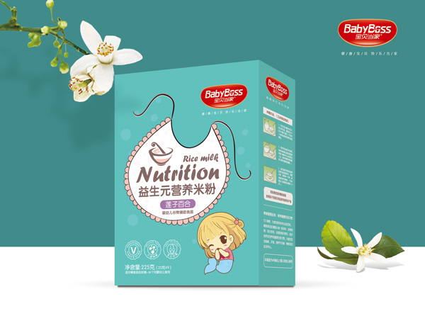 寶貝當家蓮子百合益生元營養(yǎng)米粉 盒裝