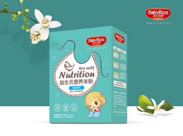 寶貝當家鐵鋅鈣益生元營養(yǎng)米粉 盒裝