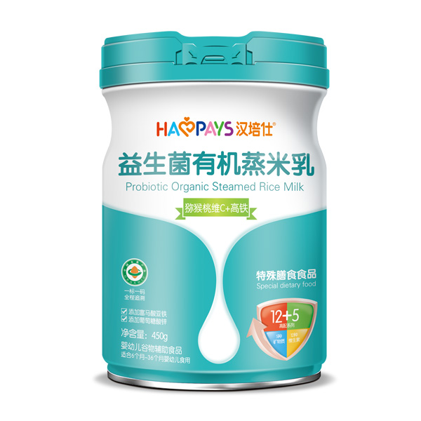 漢培仕益生菌有機(jī)蒸米乳-獼猴桃維C+高鐵罐裝