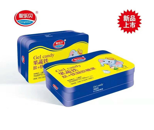 聰樂(lè)貝果蔬鐵凝膠糖果 鐵盒裝