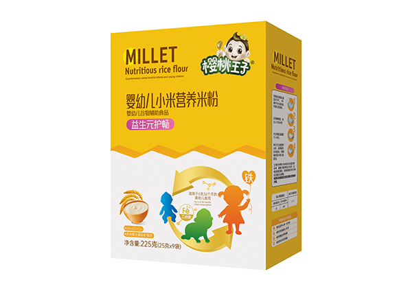 櫻桃王子?jì)胗變盒∶谞I(yíng)養(yǎng)米粉 益生元護(hù)暢 盒裝