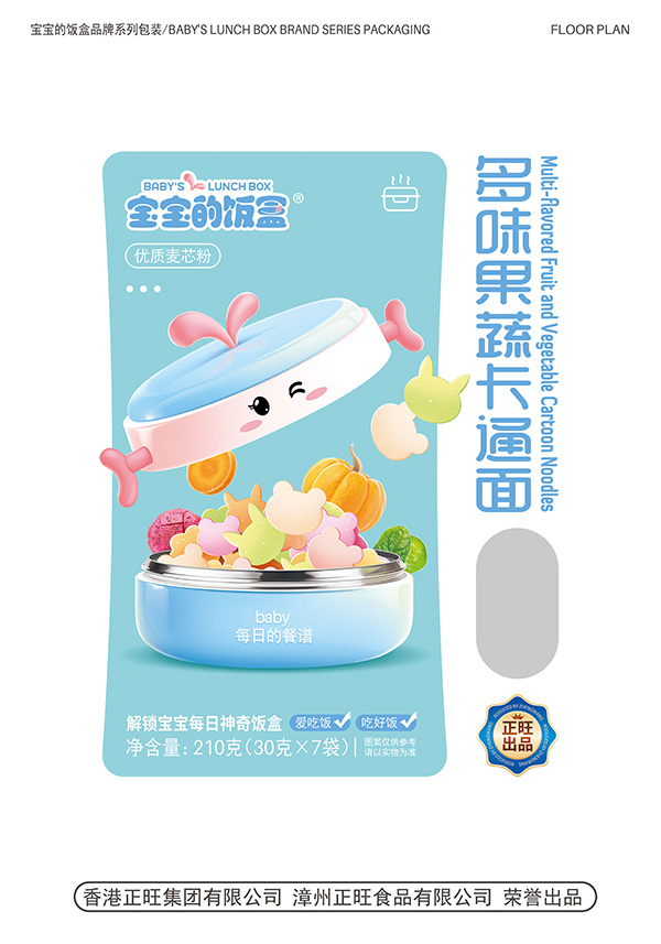 寶寶的飯盒多味果蔬卡通面210克