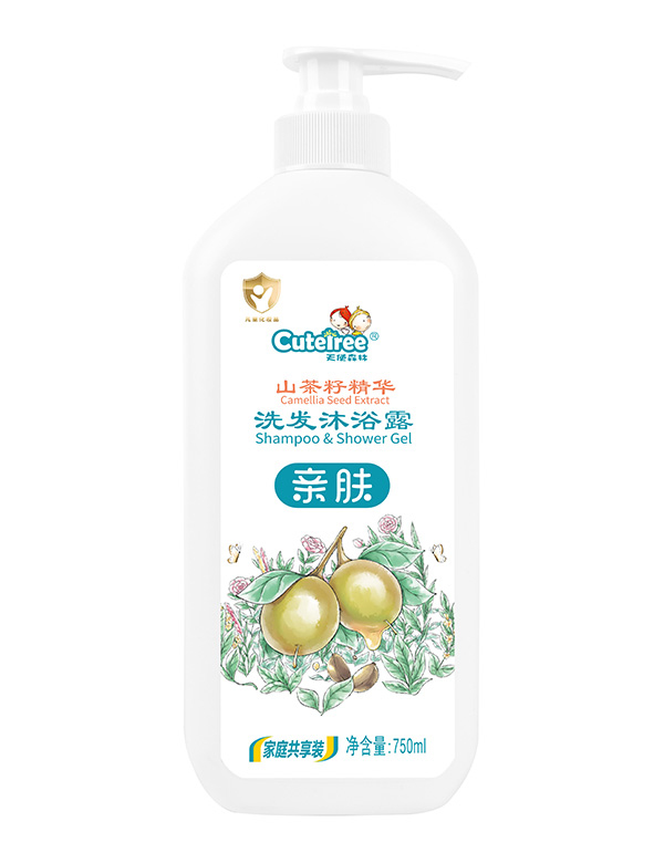 天使森林山茶籽精華洗發(fā)沐浴露 750ml