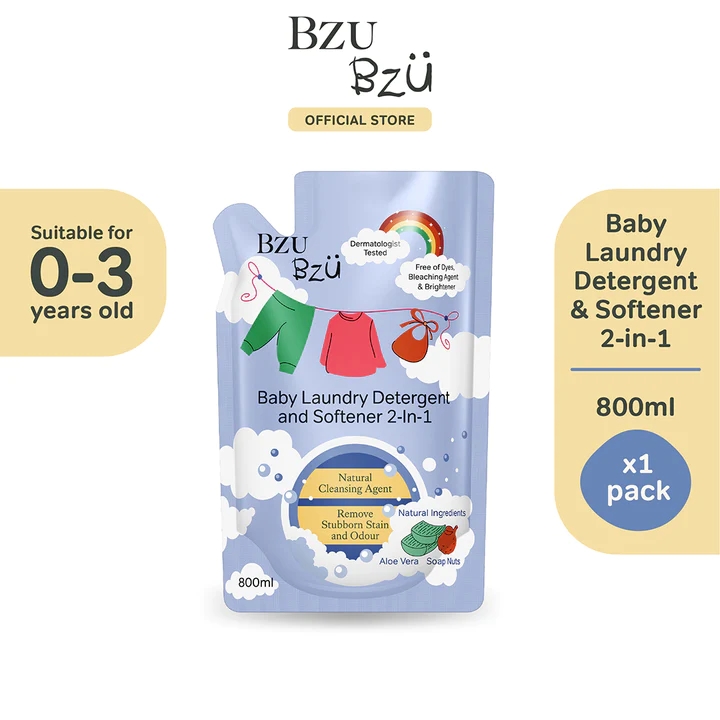 BZU BZU 嬰兒洗衣液和柔順劑二合一補充裝800ml.jpg BZU BZU 嬰兒洗衣液和柔順劑二合一補充裝800ml.jpg