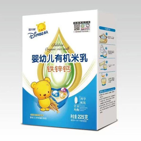 迪米熊嬰幼兒有機米乳-鐵鋅鈣盒裝