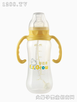 嬰適康8安圓弧雙耳自動(dòng)PP奶瓶