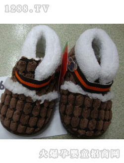 麗嬰房棕色塊嬰兒鞋