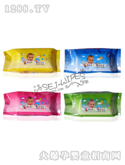 舒爾潔嬰兒濕巾黃色包裝