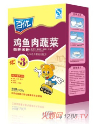 百優(yōu)盒雞魚肉蔬菜營養(yǎng)米粉