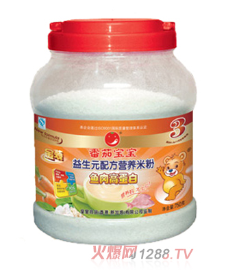 番茄寶寶益生元魚肉高蛋白米粉750g