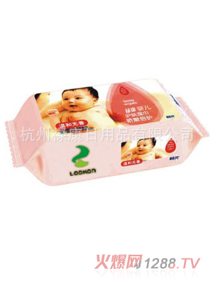 80片袋裝清香型清潔護(hù)理嬰兒濕巾