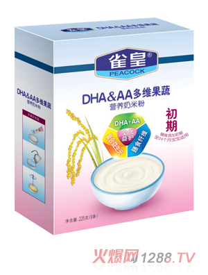 雀皇225g多維果疏營養(yǎng)奶米粉(初期)