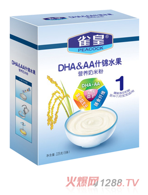 雀皇225g什錦水果營養(yǎng)奶米粉(1段)