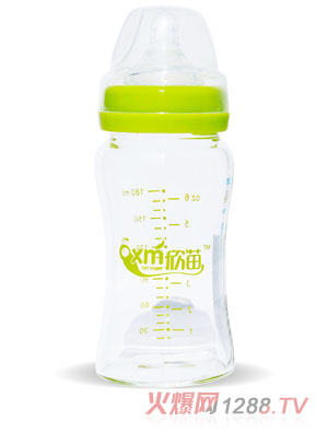 欣苗6安寬口玻璃奶瓶180ml