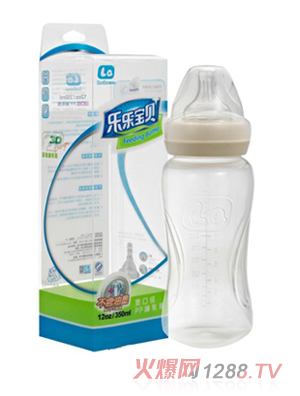 樂樂寶貝寬口pp哺乳期奶瓶350ml